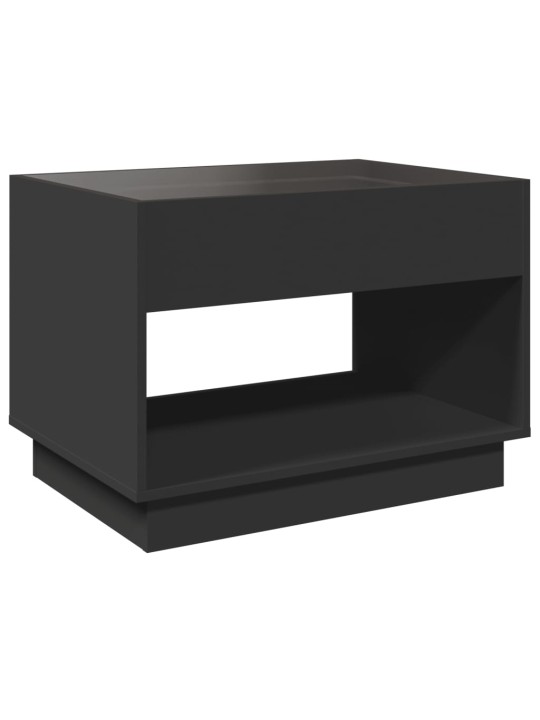 Konferenční stolek s Infinity LED černý 70 x 50 x 50 cm