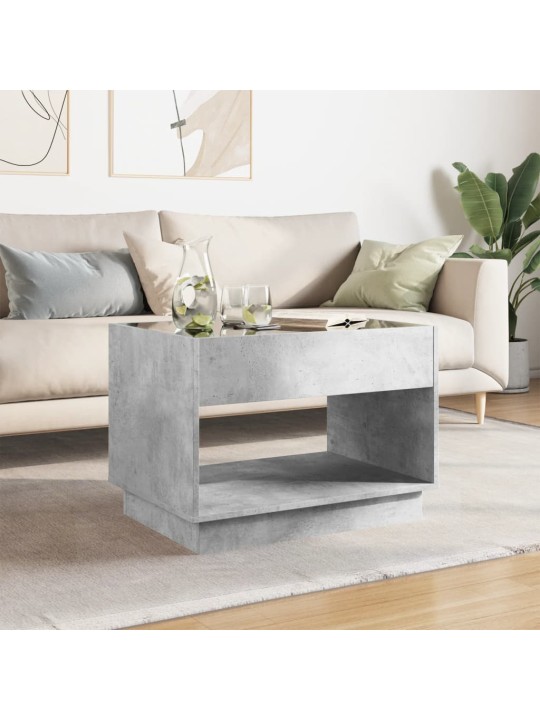Konferenční stolek s Infinity LED betonově šedý 70 x 50 x 50 cm