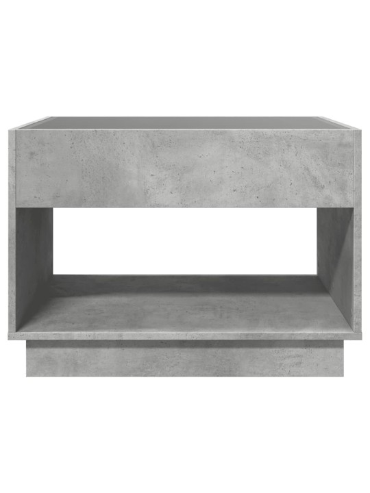 Konferenční stolek s Infinity LED betonově šedý 70 x 50 x 50 cm