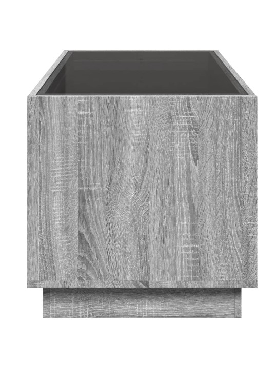 Konferenční stolek s infinity led šedý sonoma 70 x 50 x 50 cm