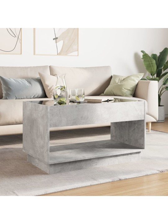Konferenční stolek s Infinity LED betonově šedý 90 x 50 x 50 cm