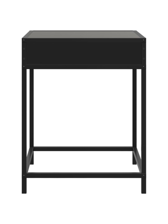 Noční stolek s Infinity LED černý 40 x 40 x 51 cm