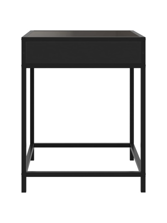 Noční stolek s Infinity LED černý 40 x 40 x 51 cm