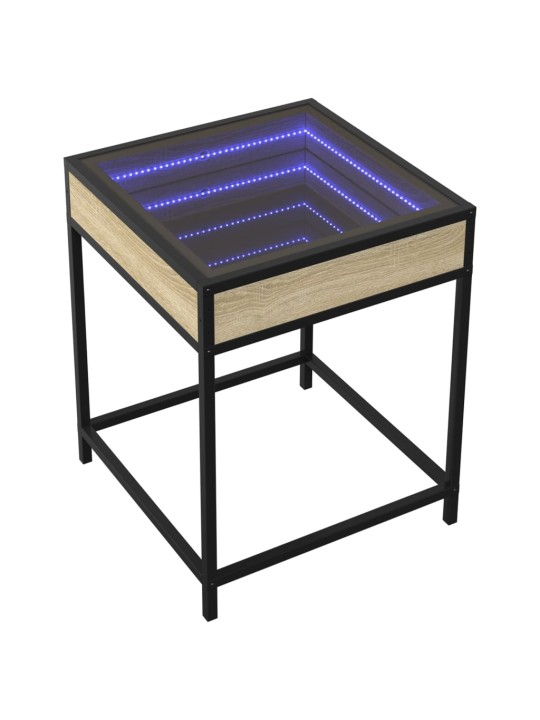 Konferenční stolek s Infinity LED dub sonoma 40 x 40 x 51 cm