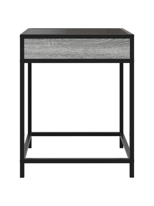 Konferenční stolek s Infinity LED šedý sonoma 40 x 40 x 51 cm