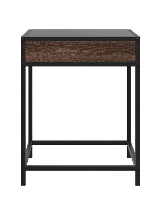 Noční stolek s Infinity LED hnědý dub 40 x 40 x 51 cm