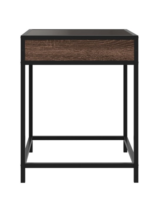 Noční stolek s Infinity LED hnědý dub 40 x 40 x 51 cm