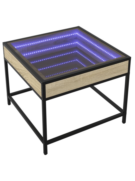 Konferenční stolek s Infinity LED dub sonoma 50 x 50 x 41 cm