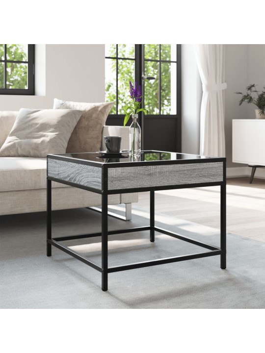 Konferenční stolek s Infinity LED šedý sonoma 50 x 50 x 41 cm