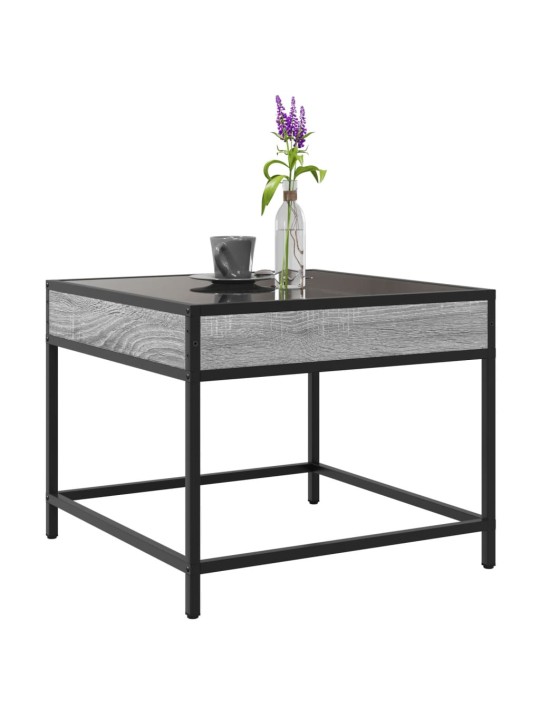 Konferenční stolek s Infinity LED šedý sonoma 50 x 50 x 41 cm