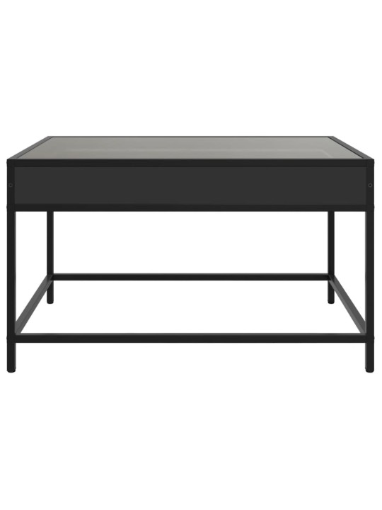 Konferenční stolek s Infinity LED černý 70 x 50 x 41 cm