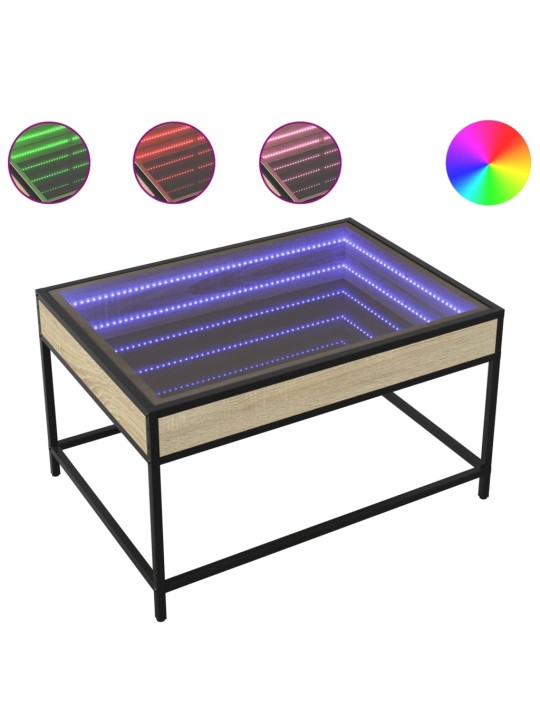 Konferenční stolek s Infinity LED dub sonoma 70 x 50 x 41 cm