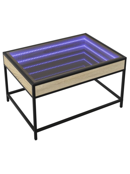 Konferenční stolek s Infinity LED dub sonoma 70 x 50 x 41 cm