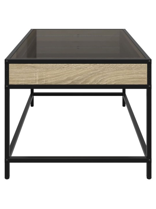 Konferenční stolek s Infinity LED dub sonoma 70 x 50 x 41 cm