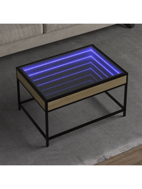 Konferenční stolek s Infinity LED dub sonoma 70 x 50 x 41 cm