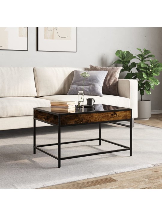 Konferenční stolek s Infinity LED kouřový dub 70 x 50 x 41 cm