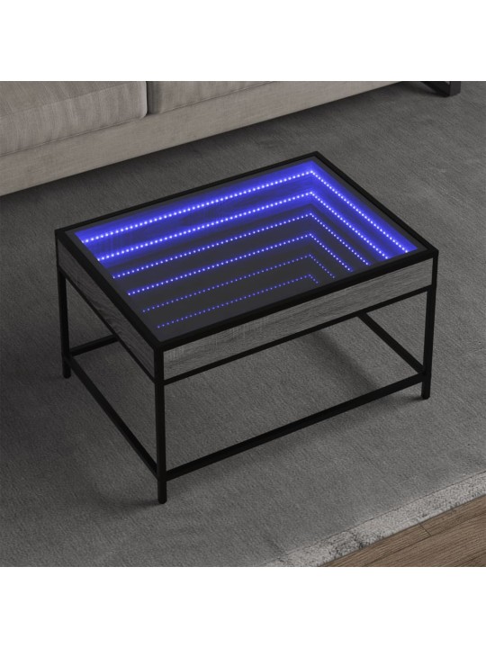 Konferenční stolek s Infinity LED šedý sonoma 70 x 50 x 41 cm