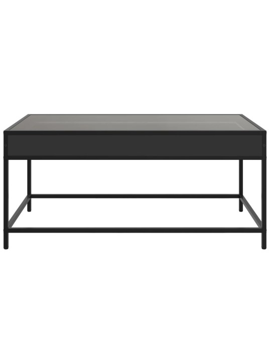 Konferenční stolek s Infinity LED černý 90 x 50 x 41 cm