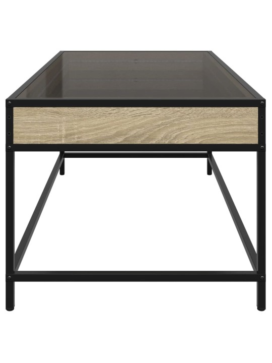 Konferenční stolek s Infinity LED dub sonoma 90 x 50 x 41 cm