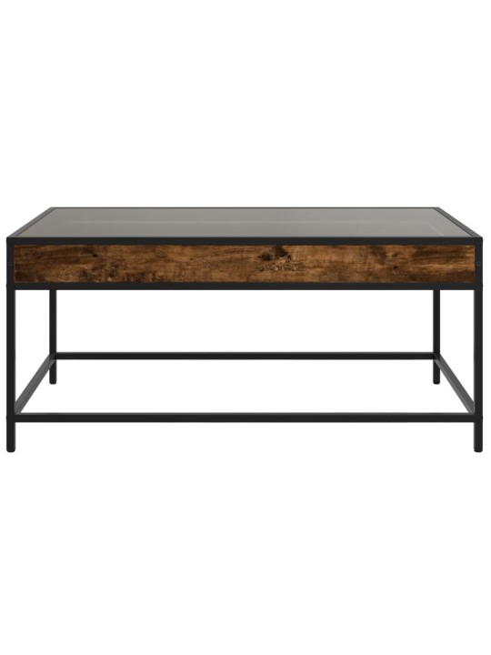 Konferenční stolek s Infinity LED kouřový dub 90 x 50 x 41 cm