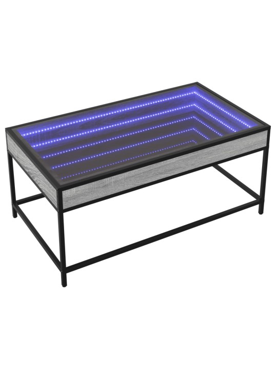 Konferenční stolek s Infinity LED šedý sonoma 90 x 50 x 41 cm