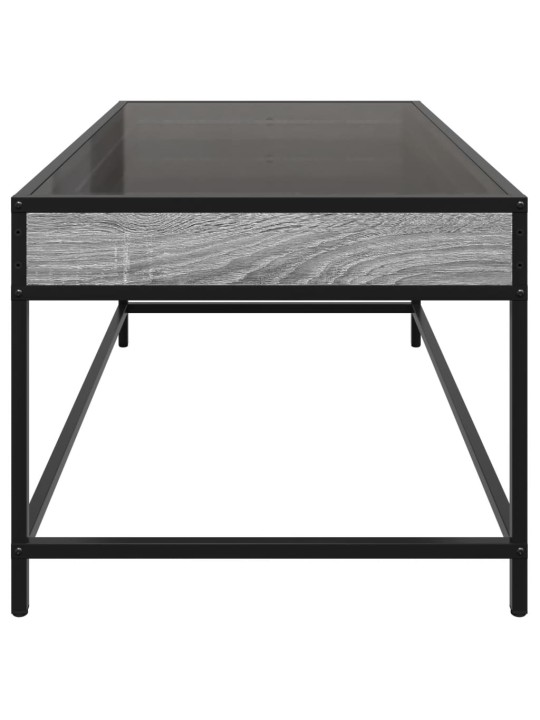Konferenční stolek s Infinity LED šedý sonoma 90 x 50 x 41 cm