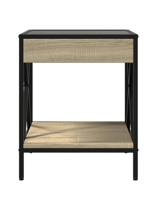 Konferenční stolek s Infinity LED dub sonoma 40 x 40 x 49 cm