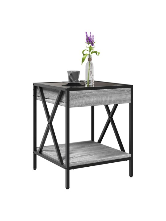 Konferenční stolek s Infinity LED šedý sonoma 40 x 40 x 49 cm