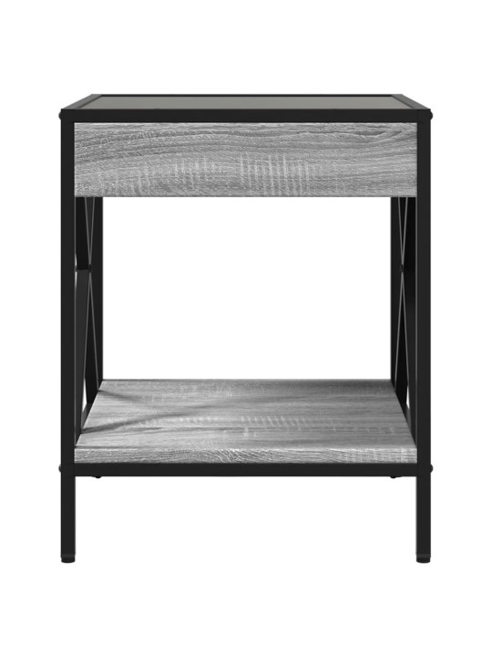 Konferenční stolek s Infinity LED šedý sonoma 40 x 40 x 49 cm
