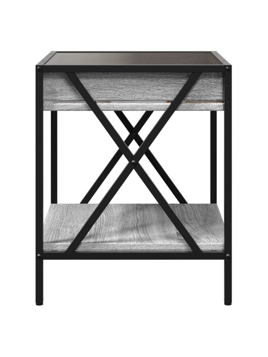 Konferenční stolek s Infinity LED šedý sonoma 40 x 40 x 49 cm
