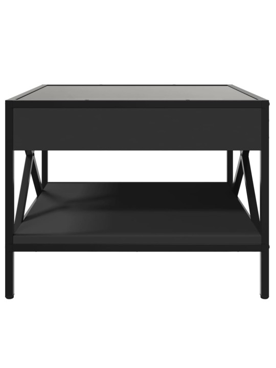 Konferenční stolek s Infinity LED černý 50 x 50 x 38 cm