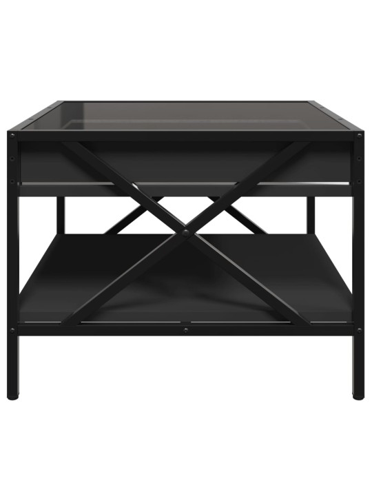 Konferenční stolek s Infinity LED černý 50 x 50 x 38 cm