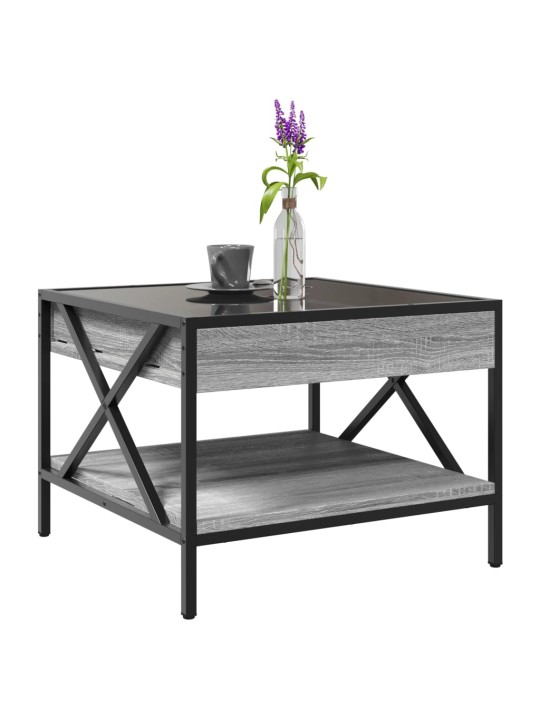 Konferenční stolek s Infinity LED šedý sonoma 50 x 50 x 38 cm