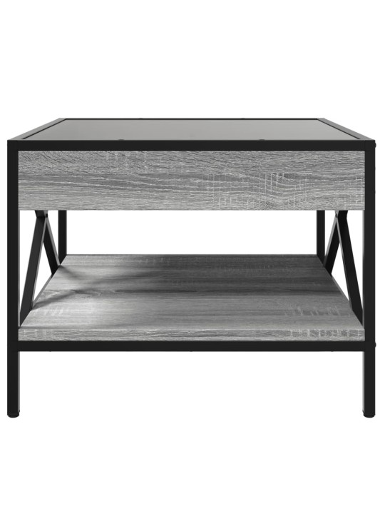 Konferenční stolek s Infinity LED šedý sonoma 50 x 50 x 38 cm