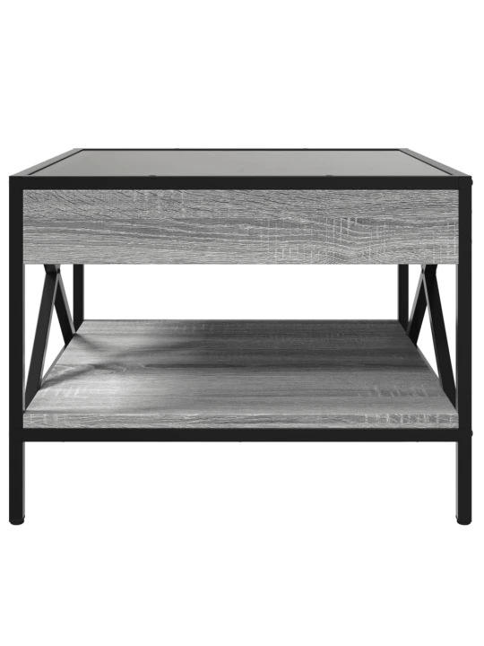 Konferenční stolek s Infinity LED šedý sonoma 50 x 50 x 38 cm