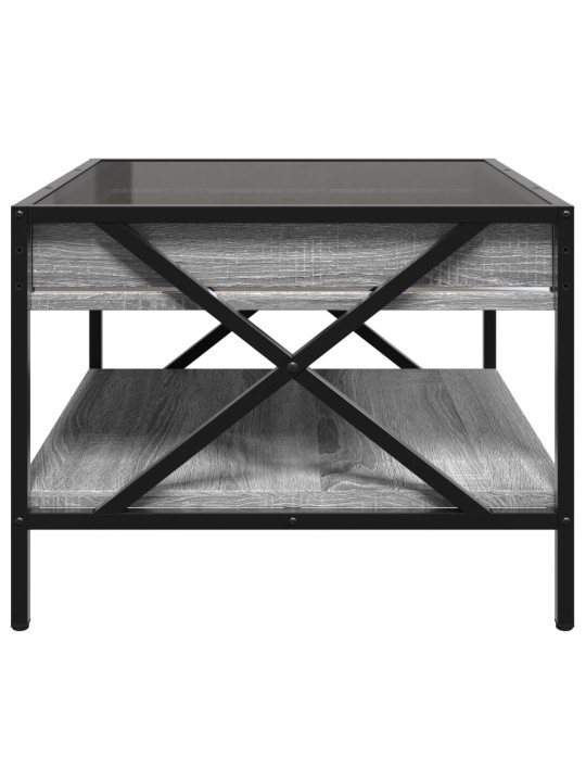 Konferenční stolek s Infinity LED šedý sonoma 50 x 50 x 38 cm