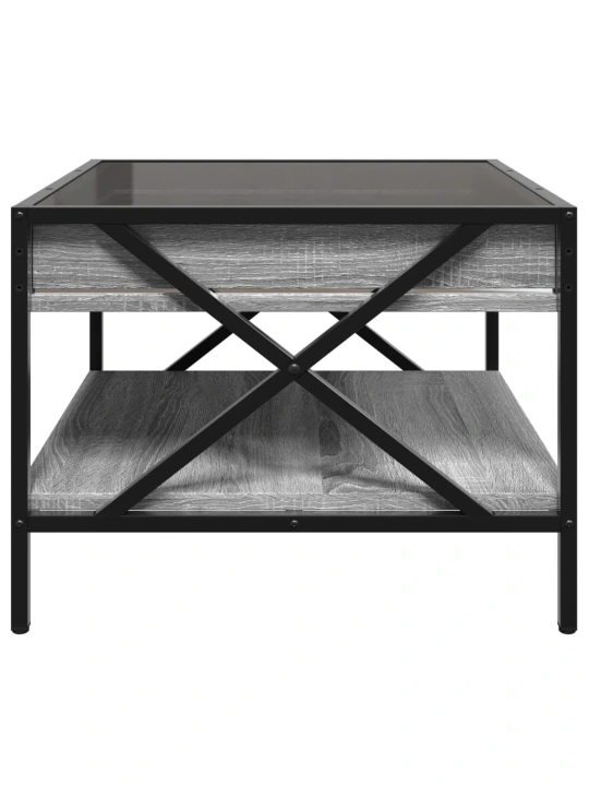 Konferenční stolek s Infinity LED šedý sonoma 50 x 50 x 38 cm