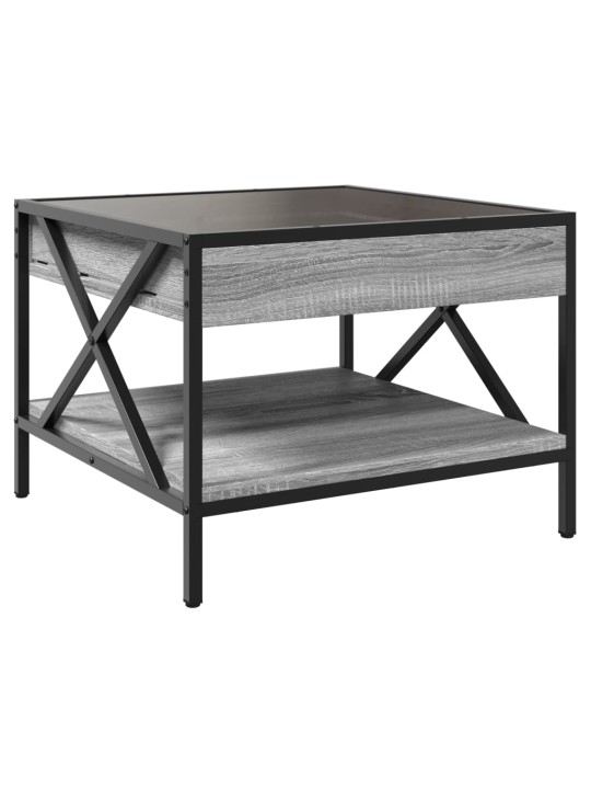 Konferenční stolek s Infinity LED šedý sonoma 50 x 50 x 38 cm
