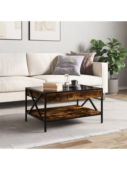 Konferenční stolek s Infinity LED kouřový dub 70 x 50 x 38 cm