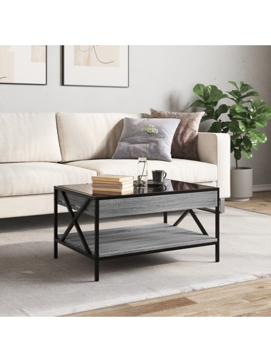 Konferenční stolek s Infinity LED šedý sonoma 70 x 50 x 38 cm