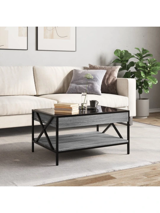 Konferenční stolek s Infinity LED šedý sonoma 70 x 50 x 38 cm