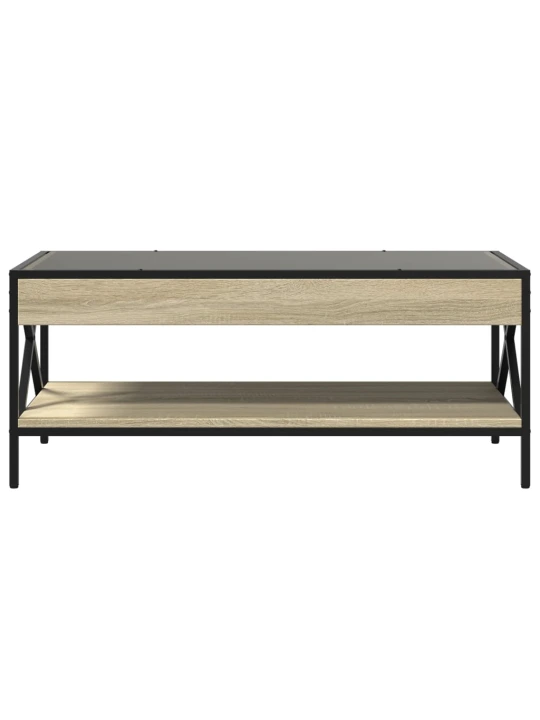 Konferenční stolek s Infinity LED dub sonoma 90 x 50 x 38 cm