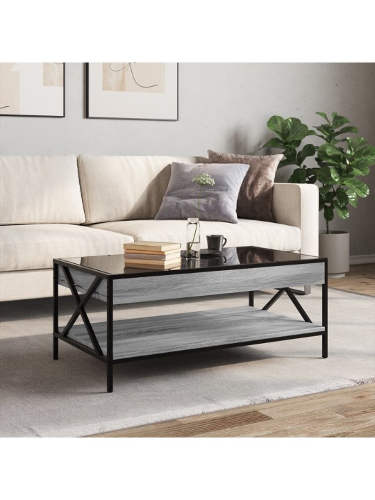 Konferenční stolek s Infinity LED šedý sonoma 90 x 50 x 38 cm