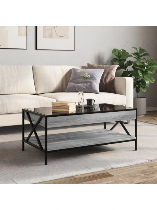 Konferenční stolek s Infinity LED šedý sonoma 90 x 50 x 38 cm