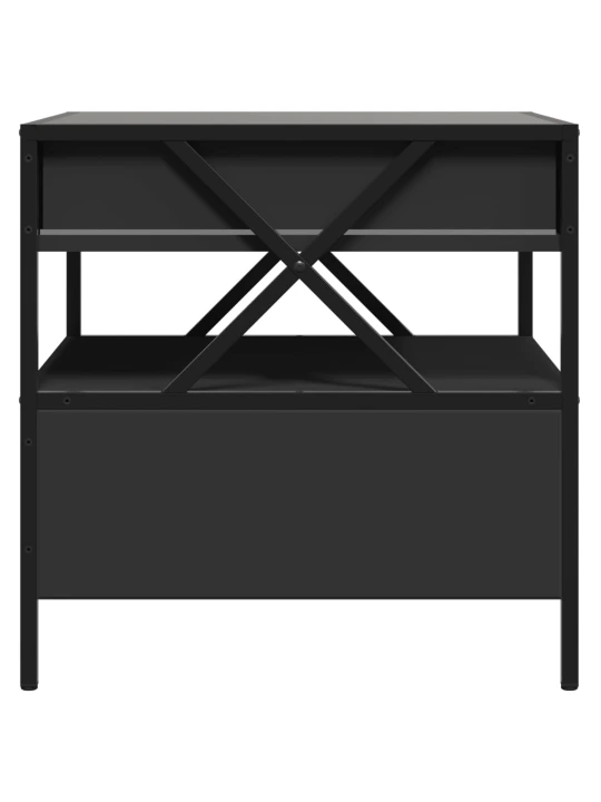 Konferenční stolek s Infinity LED černý 50 x 50 x 51 cm