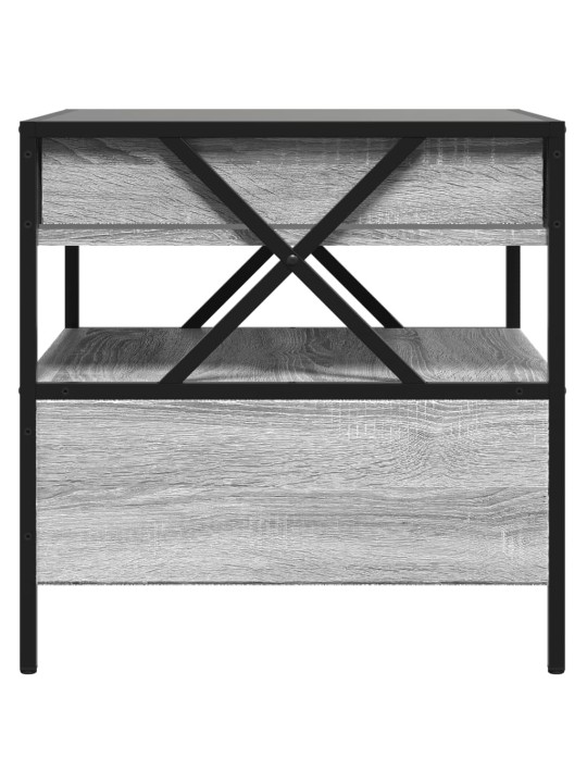 Konferenční stolek s Infinity LED šedý sonoma 50 x 50 x 51 cm
