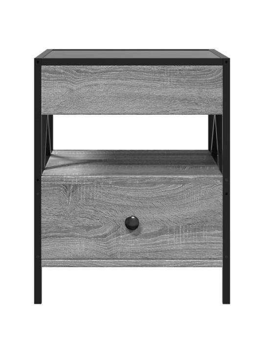 Konferenční stolek s Infinity LED šedý sonoma 40 x 40 x 51 cm