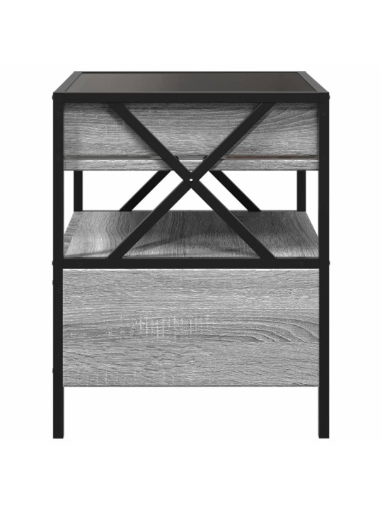 Konferenční stolek s Infinity LED šedý sonoma 40 x 40 x 51 cm