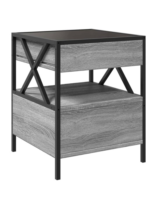 Konferenční stolek s Infinity LED šedý sonoma 40 x 40 x 51 cm
