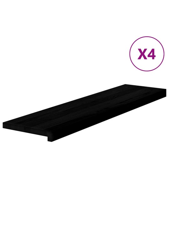 Nášlapy na schody 4 ks světle hnědé 100x25x2 cm masivní dub